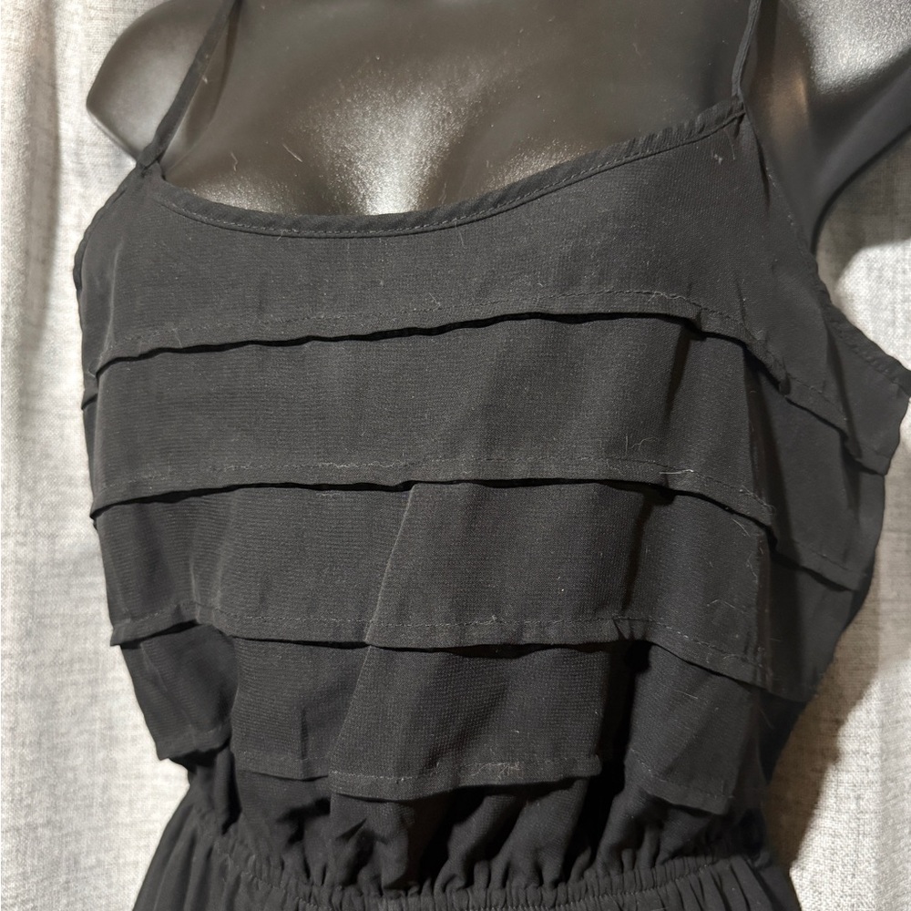 Wet Seal Elegant Black Layered Maxi Dress